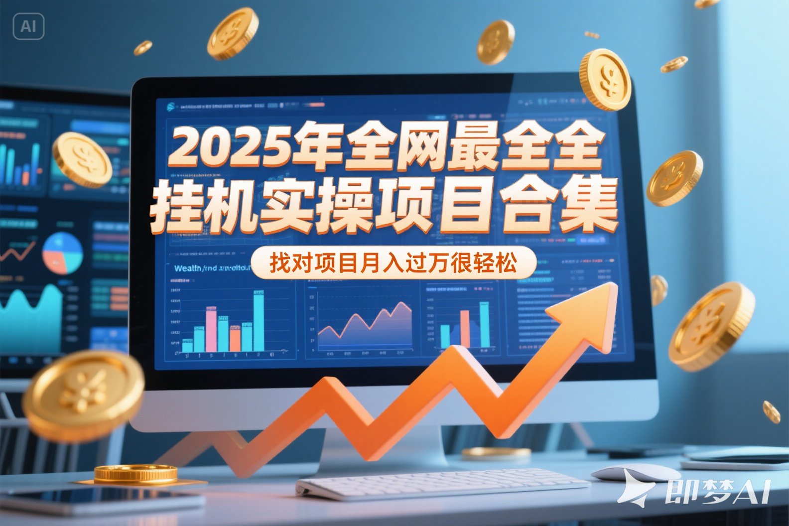 2025年挂机实操项目实操演练，挂机类型，AI直播类型，轻资产创业类型…-悟空聊项目