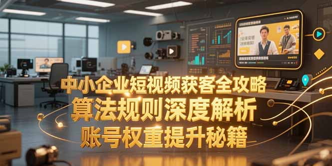 中小企业短视频获客全攻略，算法规则深度解析，账号权重提升秘籍-悟空聊项目