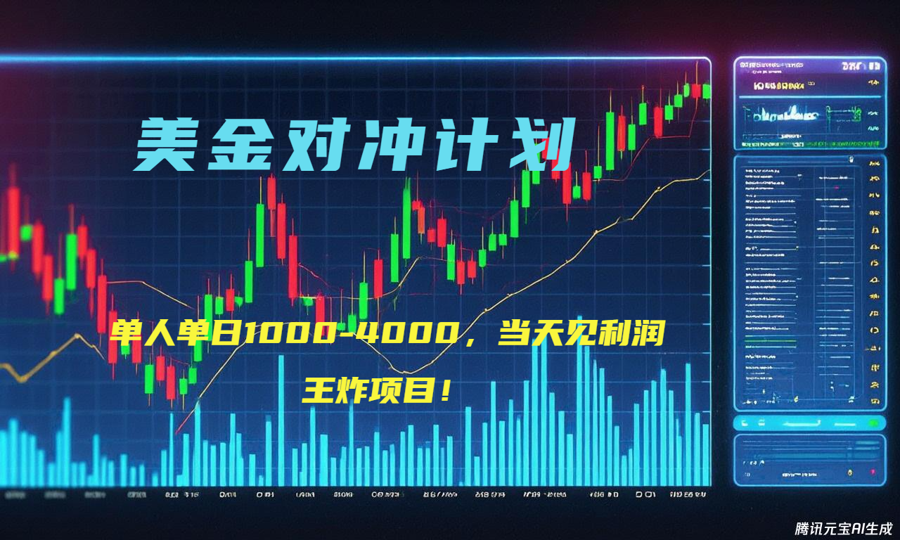 2025年最暴力项目“美金先登计划”最新最强对冲战法，每日实际收益1K-4K-悟空聊项目