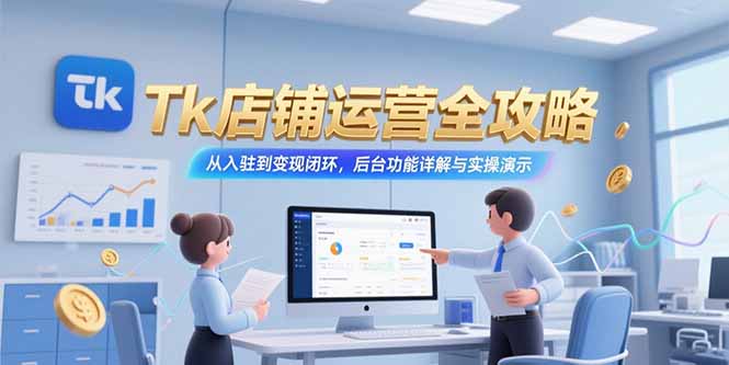 Tk店铺运营全攻略，从入驻到变现闭环，后台功能详解与实操演示-悟空聊项目