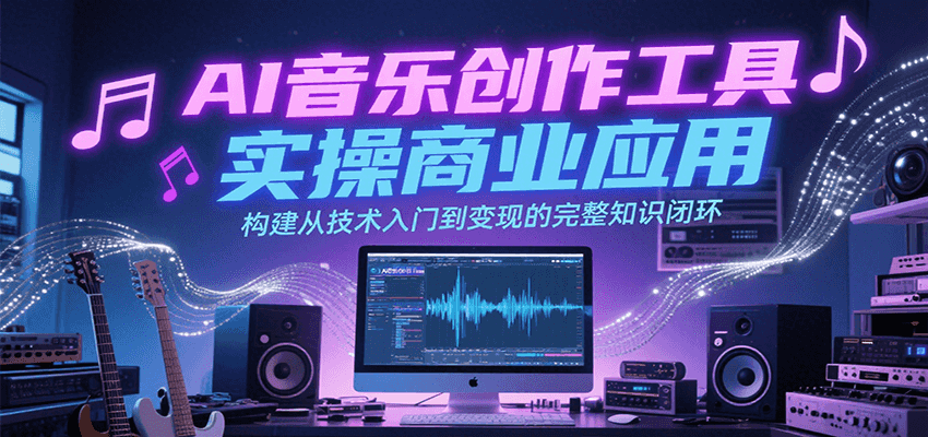 AI音乐创作工具实操商业应用，构建从技术入门到变现的完整知识闭环-悟空聊项目