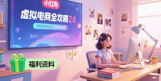 虚拟电商全攻略2.0，开店选品实操流程，账号定位、货源发布、笔记发布技巧-悟空聊项目
