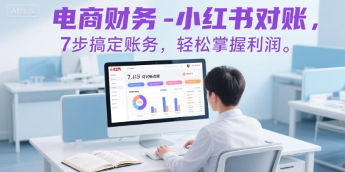 电商财务-小红书对账，7步搞定账务，轻松掌握利润-悟空聊项目