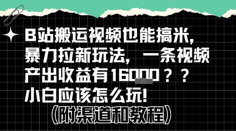 b站掘金计划？搬运视频也能挣拉新的收益，小白应该怎么玩！-悟空聊项目