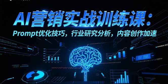 AI营销实战训练课：Prompt优化技巧，行业研究分析，内容创作加速-悟空聊项目