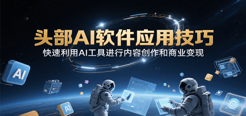 头部AI软件应用技巧，快速利用AI工具进行内容创作和商业变现-悟空聊项目