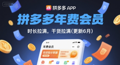 拼多多年费会员，实经验分享操，时长拉满，干货拉满(更新8月)-悟空聊项目