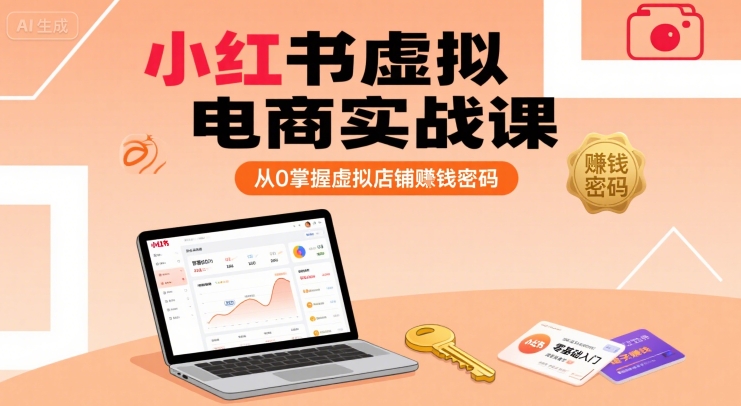 小红书虚拟电商实战课，从0掌握虚拟店铺賺钱密码(更新)-悟空聊项目