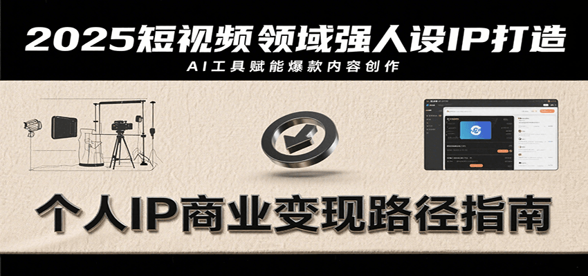2025短视频领域强人设IP打造，结合爆款案例与AI工具应用，从个人出镜到商业成交转化-悟空聊项目