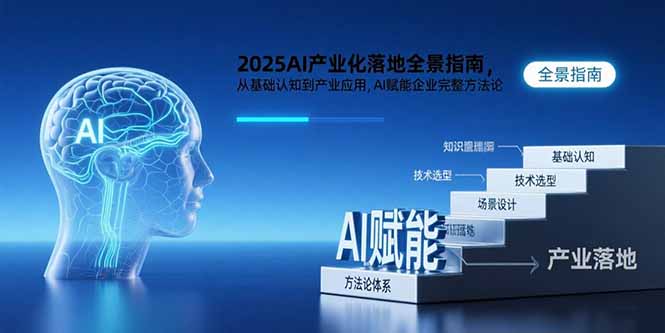 2025AI产业化落地全景指南，从基础认知到产业应用，AI赋能企业完整方法论-悟空聊项目