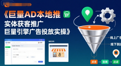 巨量AD本地推实体获客推广，巨量引擎广告投放实操-悟空聊项目