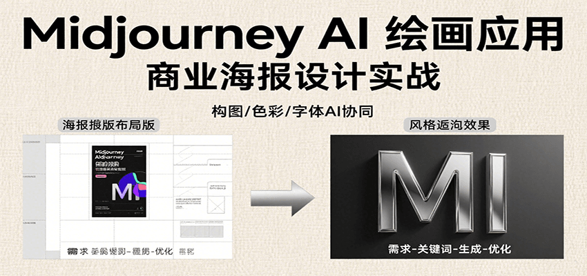 Midjourney AI绘画应用，关键词指令解析、漫画头像制作、海报设计、3D人物生成等-悟空聊项目