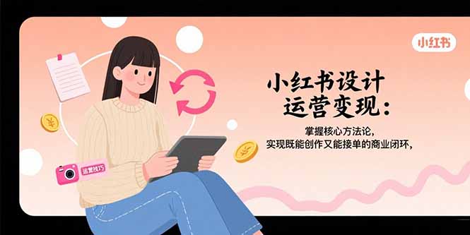 小红书设计运营变现：掌握核心方法论，实现既能创作又能接单的商业闭环-悟空聊项目