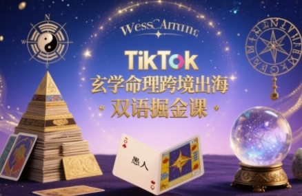 TikTok玄学命理跨境出海双语掘金课，手把手教你用命理知识精准直击海外用户痛点-悟空聊项目
