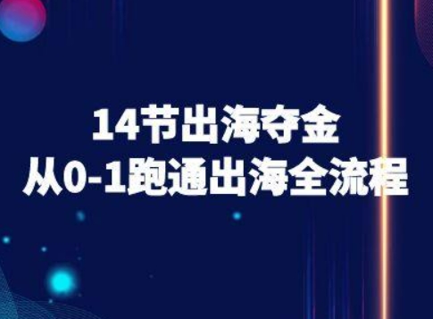 14节出海夺金从0-1跑通出海全流程-跨境电商教程-悟空聊项目