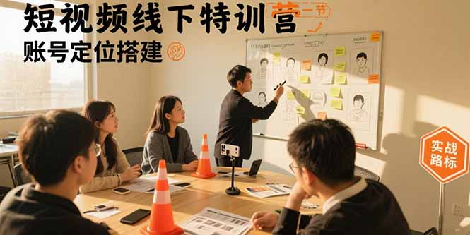 短视频线下特训营：账号定位搭建/口播号拍摄剪辑/直播间流量入口/变现实战-悟空聊项目