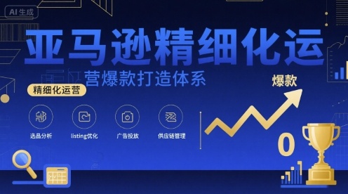 亚马逊精细化运营爆款打造体系，视频课+全套资料文档-悟空聊项目