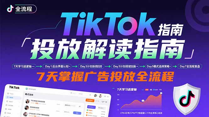 TikTok投放解读指南：后台操作/计划建立/模式选择，7天掌握广告投放全流程-悟空聊项目