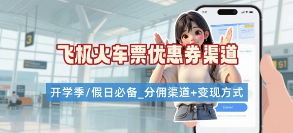 学生党必看！机票火车票优惠券申请渠道 + 项目打法，开学季节日速存-悟空聊项目