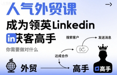 人气外贸课-成为领英Linkedin获客高手，你需要做对什么-悟空聊项目